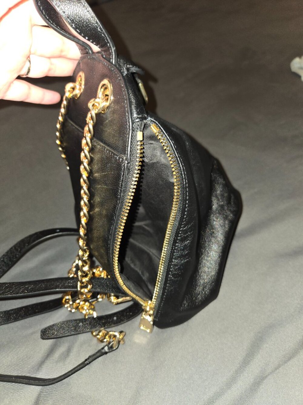 Rebecca Minkoff Julian Small Backpack Mini Purse Handbag Shoulder Bag Chain - Picture 14 of 16
